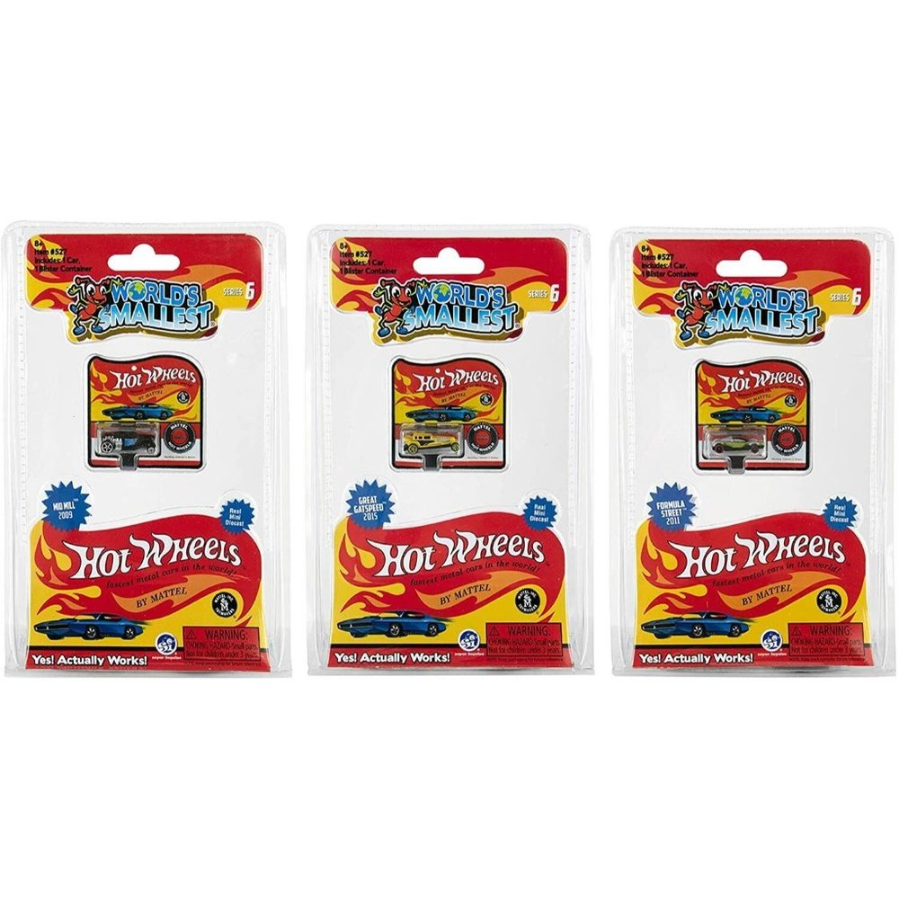 Worlds Smallest Hot Wheels Series 6 Bundle Set all 3